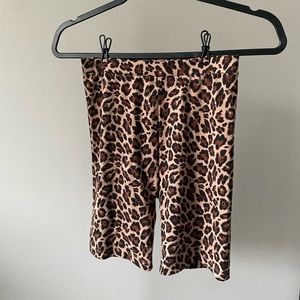 Cheetah print biker shorts